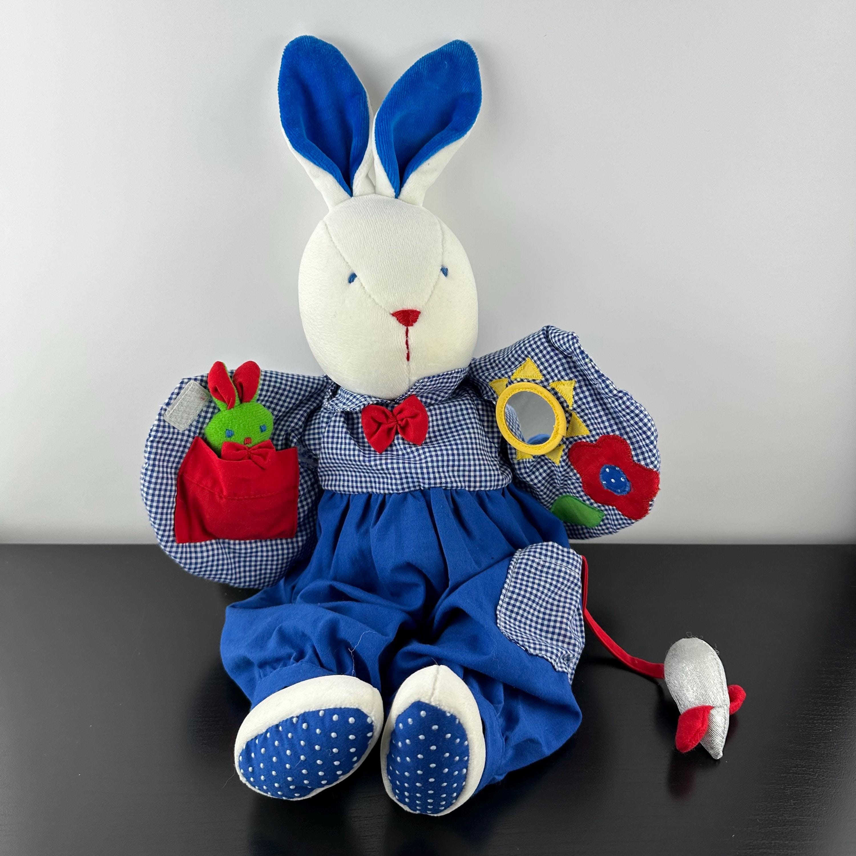super junior イェソン mouse rabbit バッグ マスコット Luckson Bunny Rabbit Blue Jacket Baby Toy Stuffed Animal Plush