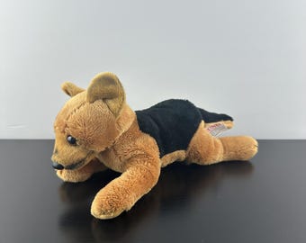 Gund 1982 Vintage Smooch Brown Chocolate Dark Puppy Dog 12” Rope
