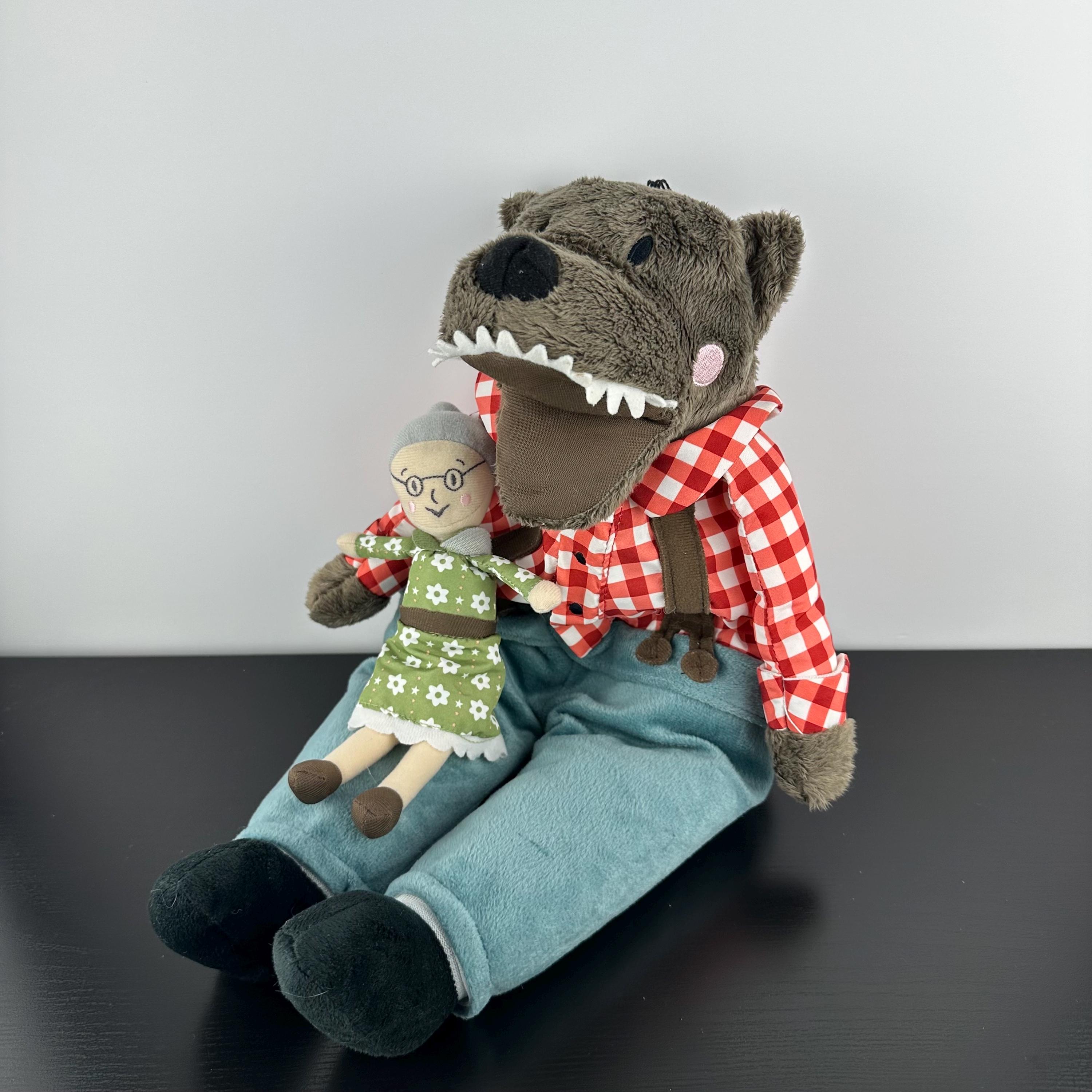 IKEA ルフシグ ビッグ・バッド・ウルフとおばあちゃんのぬいぐるみ 赤