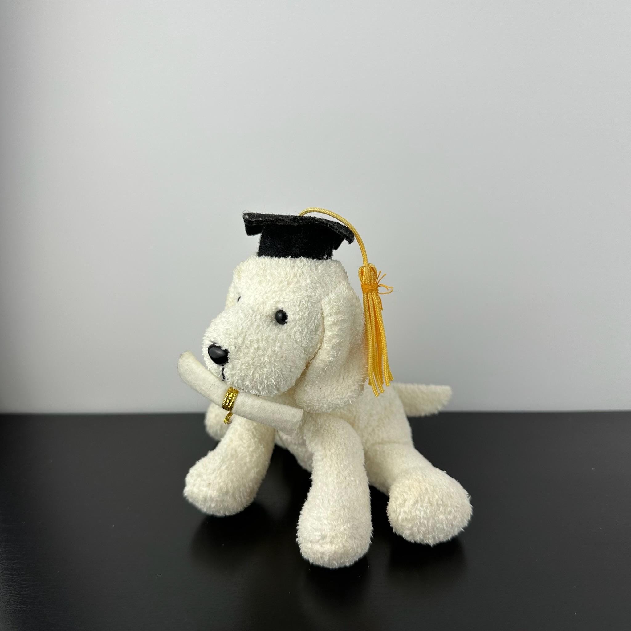 Russ Berrie Luv Pets Diploma Dogs Graduation Puppy Dog 5” White