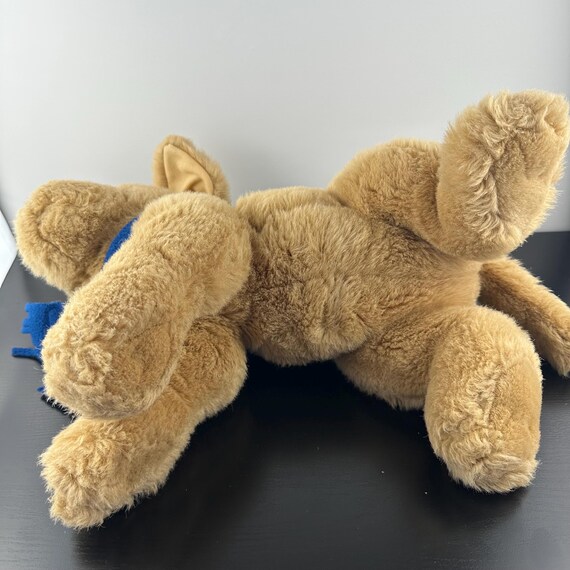 Vintage 1997 Gund Eddie Bauer Tan Labrador Brown Puppy Dog Blue