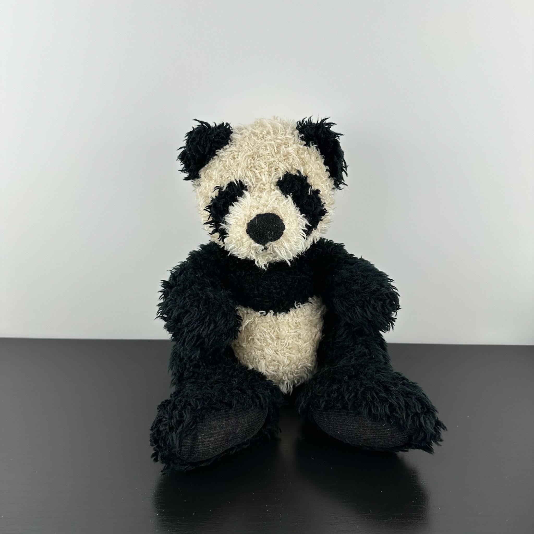 Russ Berrie Ming Panda Teddy Bear Cub 12” Black White Plush
