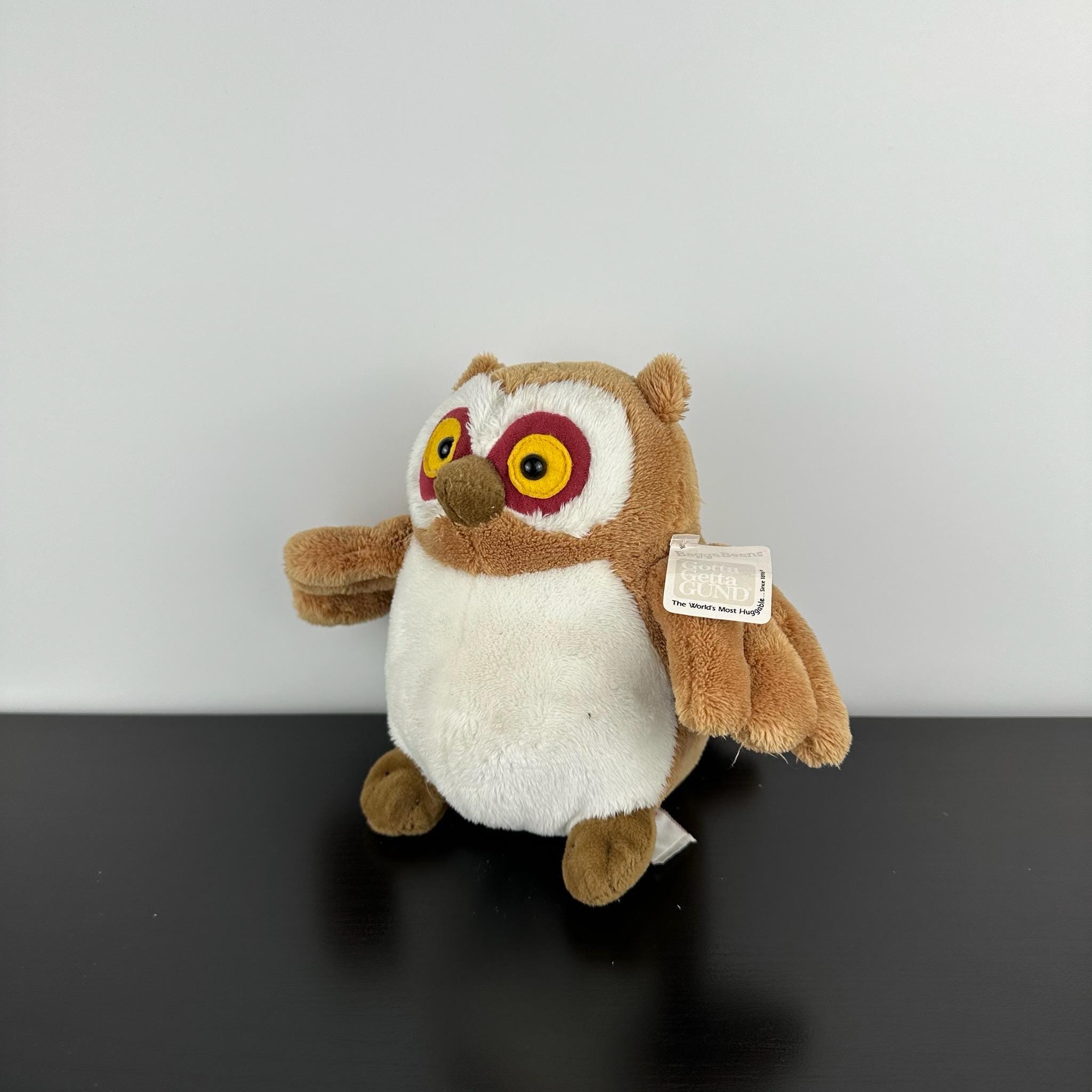 Gund Fall Friends Whoot Owl 7” #88789 White & Brown Plush Stuffed Animal Vintage Collectib