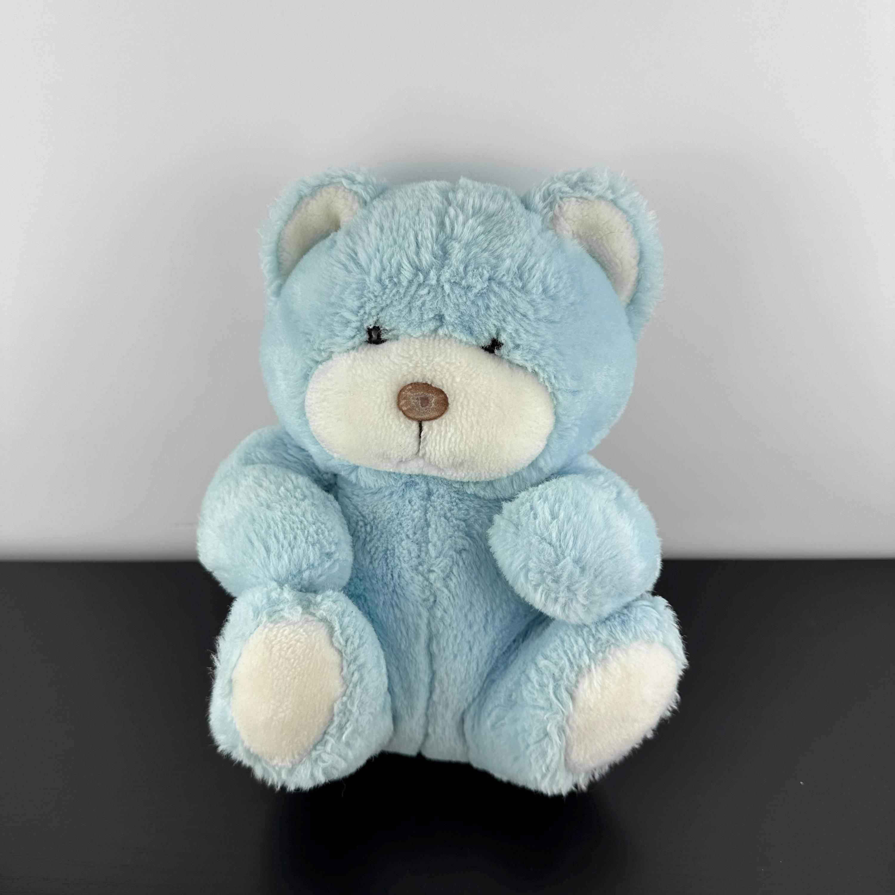 Vintage 1987 24K Polar Puff Puffie 4139 Teddy Bear Blue Plush