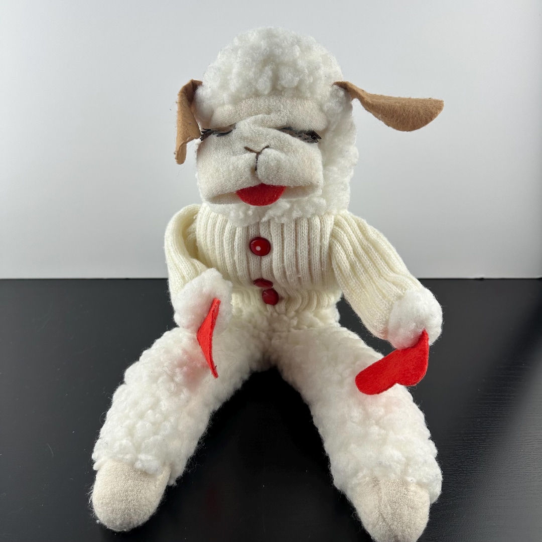 Vintage 1993 Lamb Chop Plush Puppet Full Body Hand Stuffed Doll Shari ...