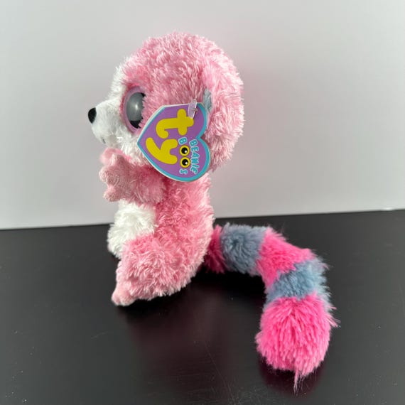 2009年製 Ty Beanie Boos「バブルガム」ピンクのブッシュベイビー TY Beanie Boo BUBBLEGUM the Pink Lemur 6