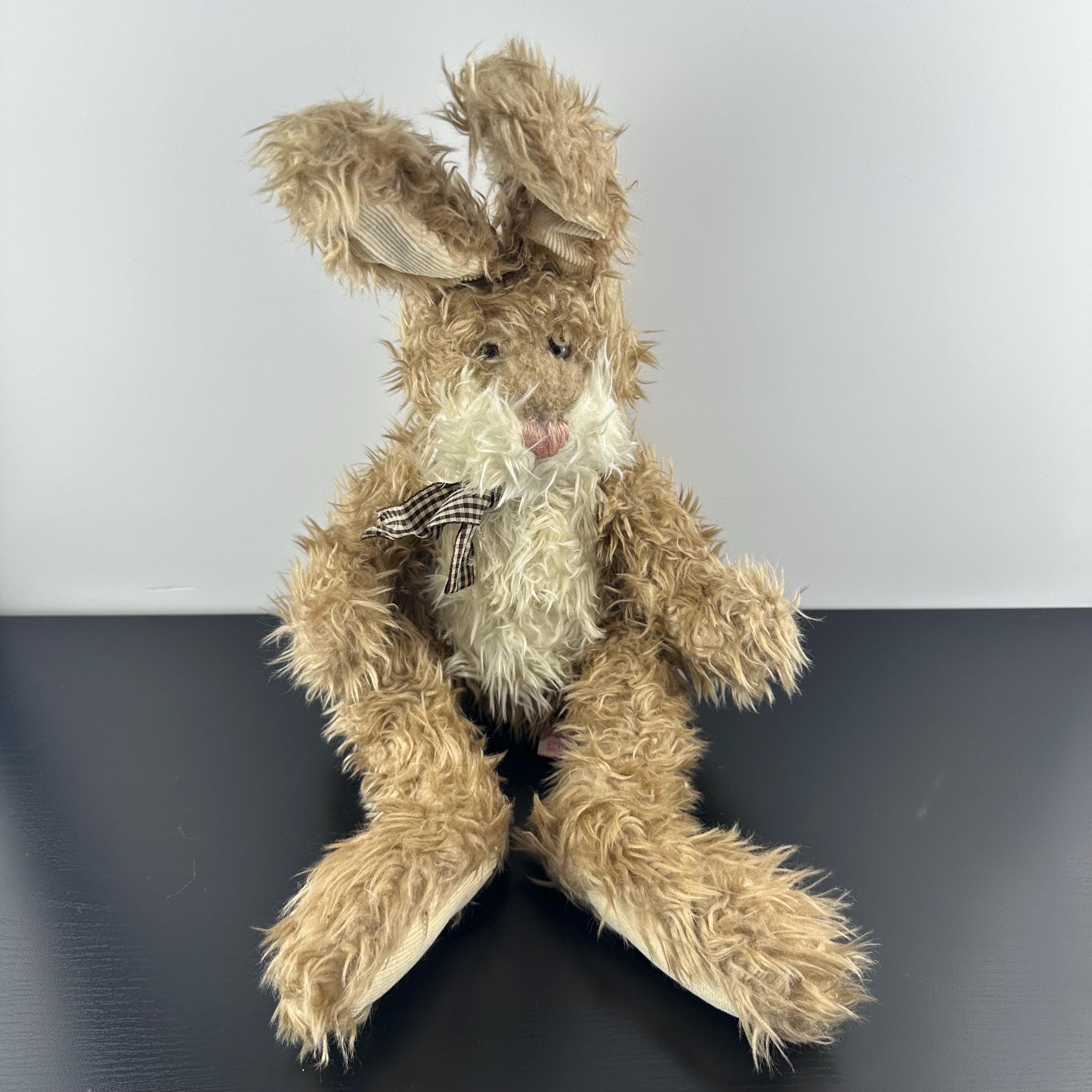 50's Grisly モヘア ラビット 27cm 西ドイツ製 うさぎ バニー Vintage Russ Bertie Clifford Bunny Rabbit Brown Wire Ears Sitting