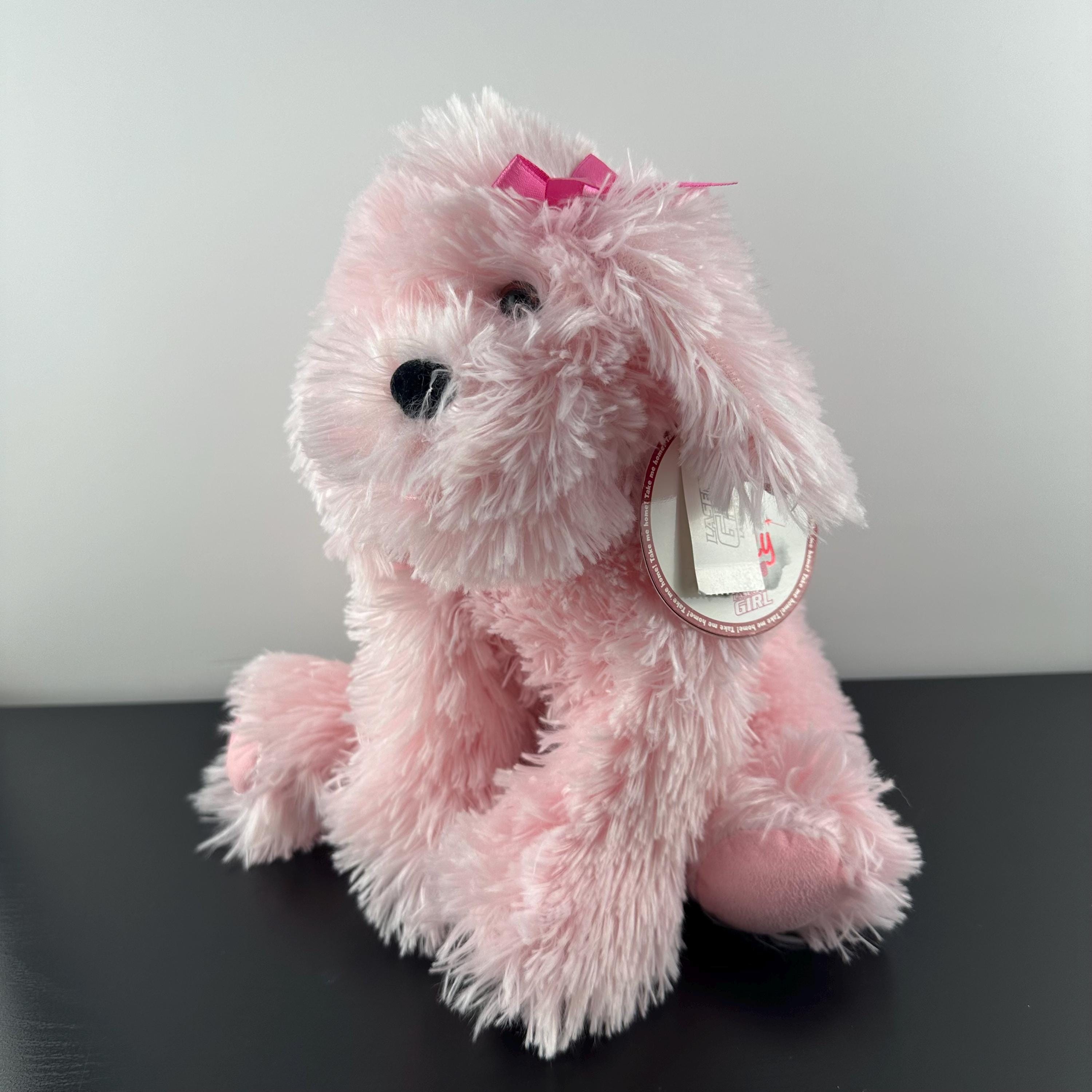 LaSenza 女の子用 ピンク犬ぬいぐるみ ヴィンテージ 2005年製 リボン
