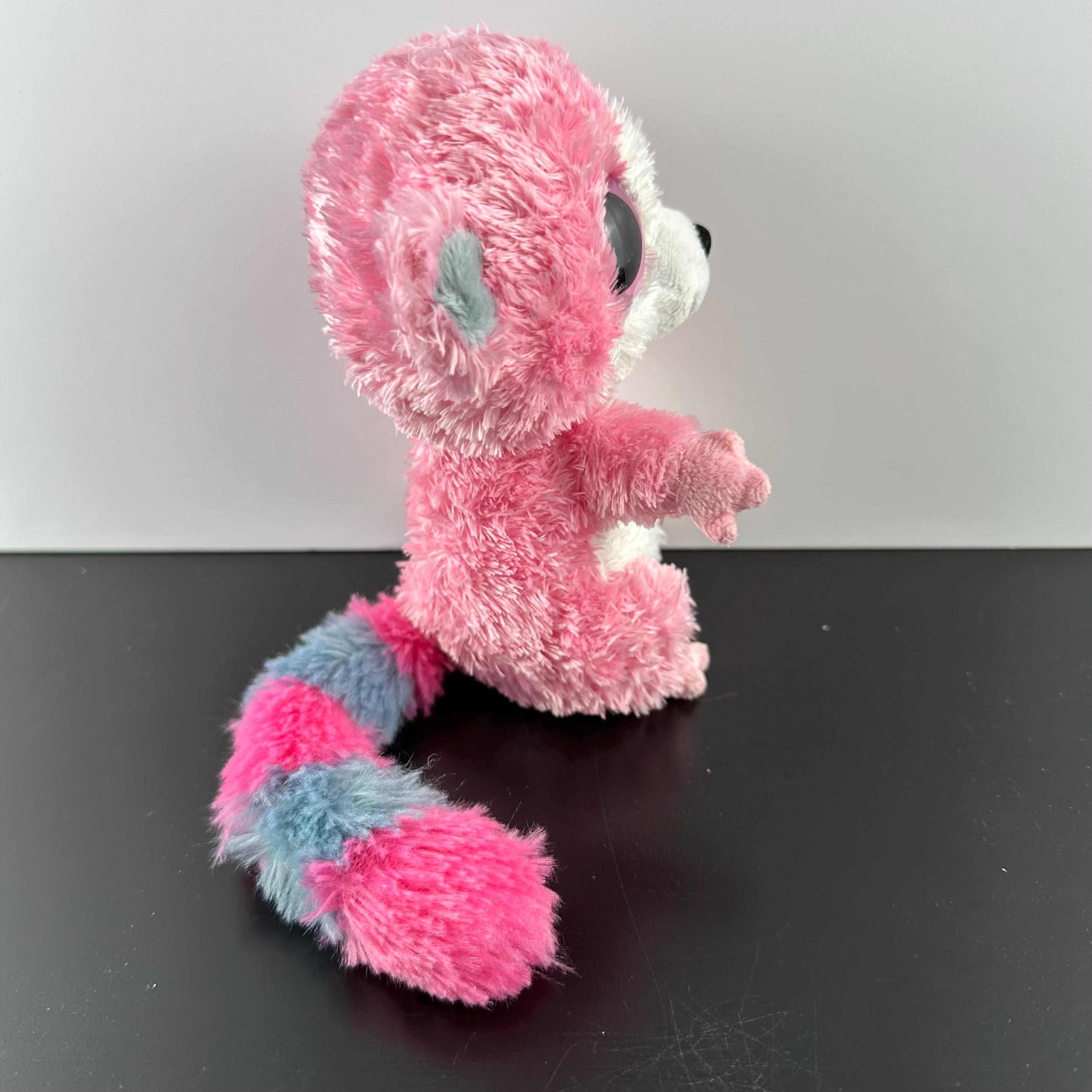 2009年製 Ty Beanie Boos「バブルガム」ピンクのブッシュベイビー TY Beanie Boo BUBBLEGUM the Pink Lemur 6