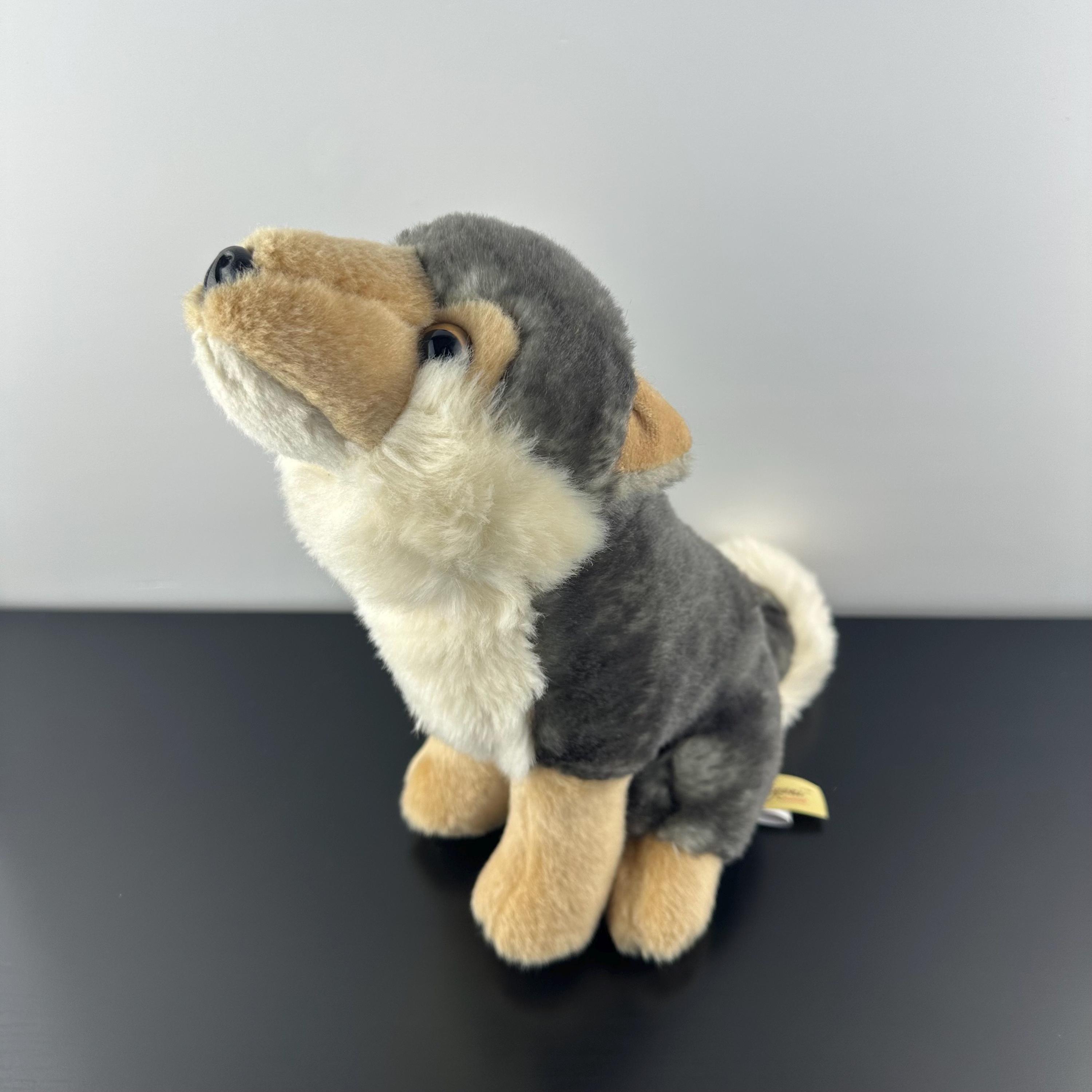 Aurora Miyoni Realistic Sitting Wolf 10” Plush Stuffed Animal