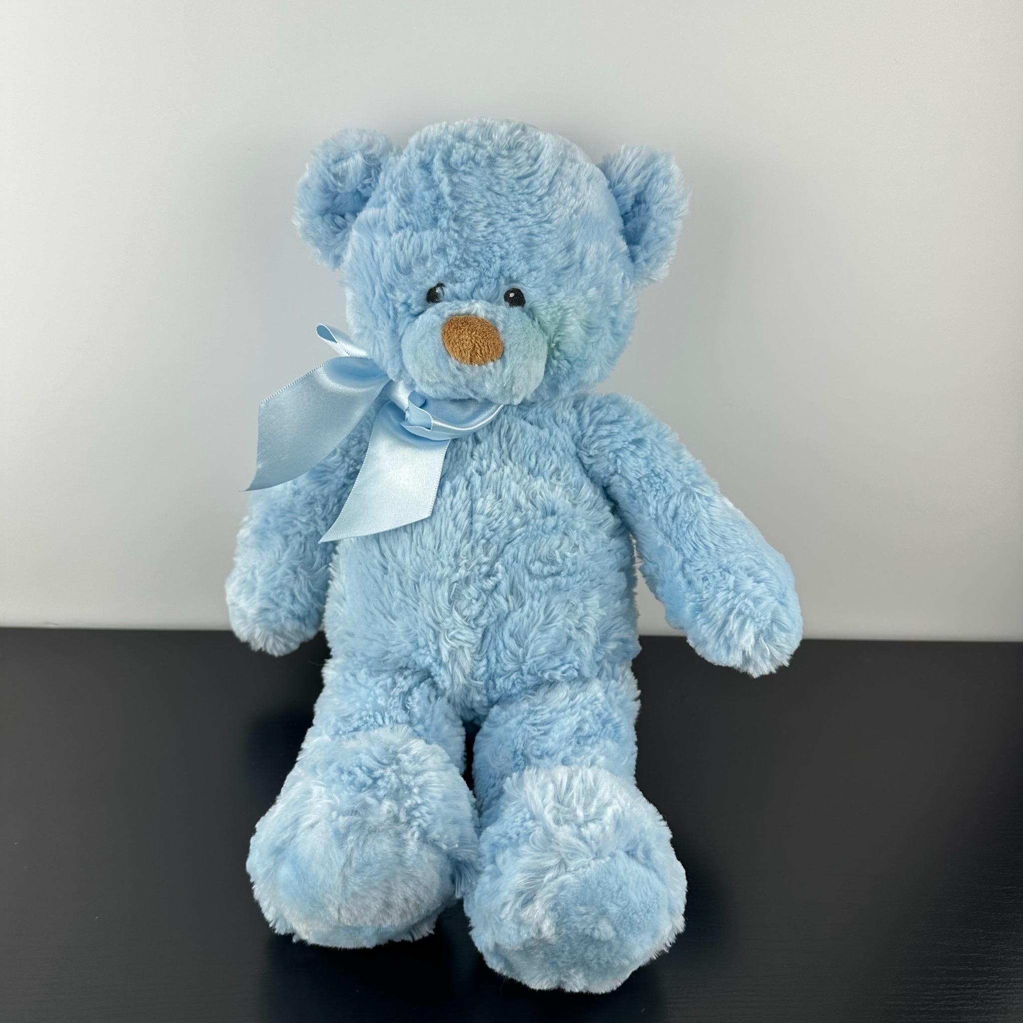 Vintage Teddy Bear With Blue Ribbon - Etsy