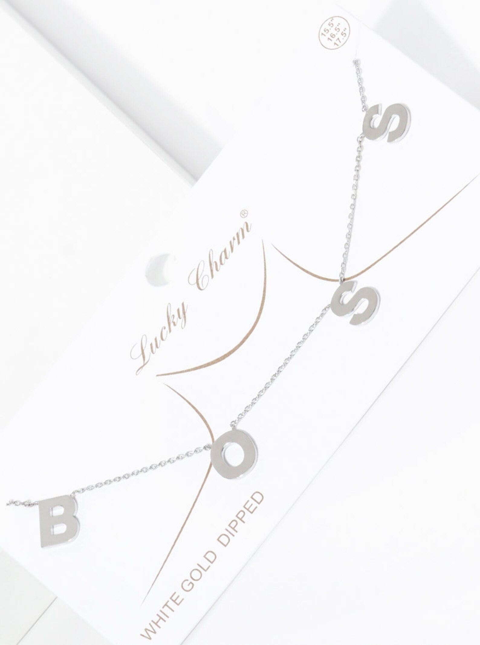 Boss Letter Chain Necklace Gold Boss Letter Pendant Necklace Etsy