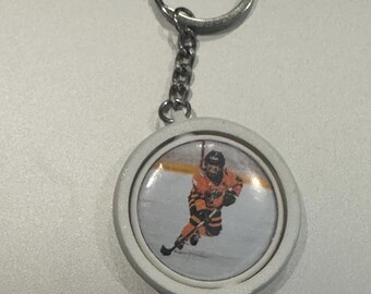 Custom Double-Sided Photo Keychain, 3D Printed Keepsake Gift
