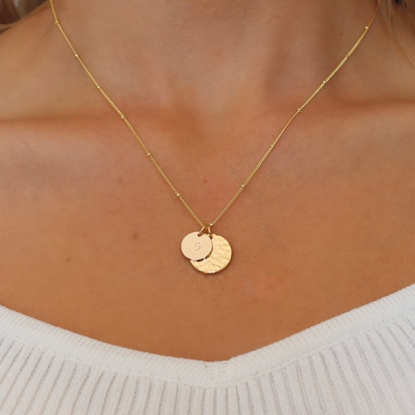 Mothers Day Gift, 14k Gold Plated, Personalised Letter Necklace- initial, custom, handcrafted,gift for her heart, gift for mum, mum gift