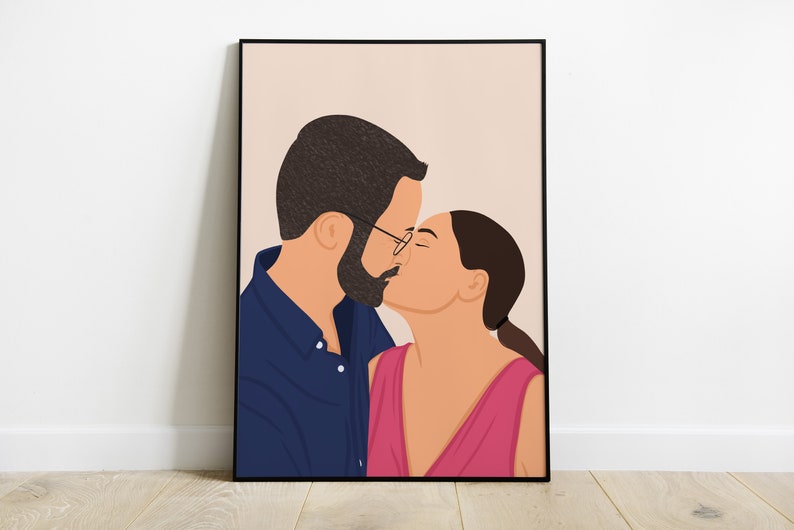 Detailed personalized illustration, Mother's Day gift idea, birthday, birth, wedding, family, couple, etc. image 3