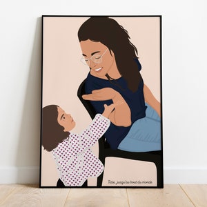 Detailed personalized illustration, Mother's Day gift idea, birthday, birth, wedding, family, couple, etc. image 8