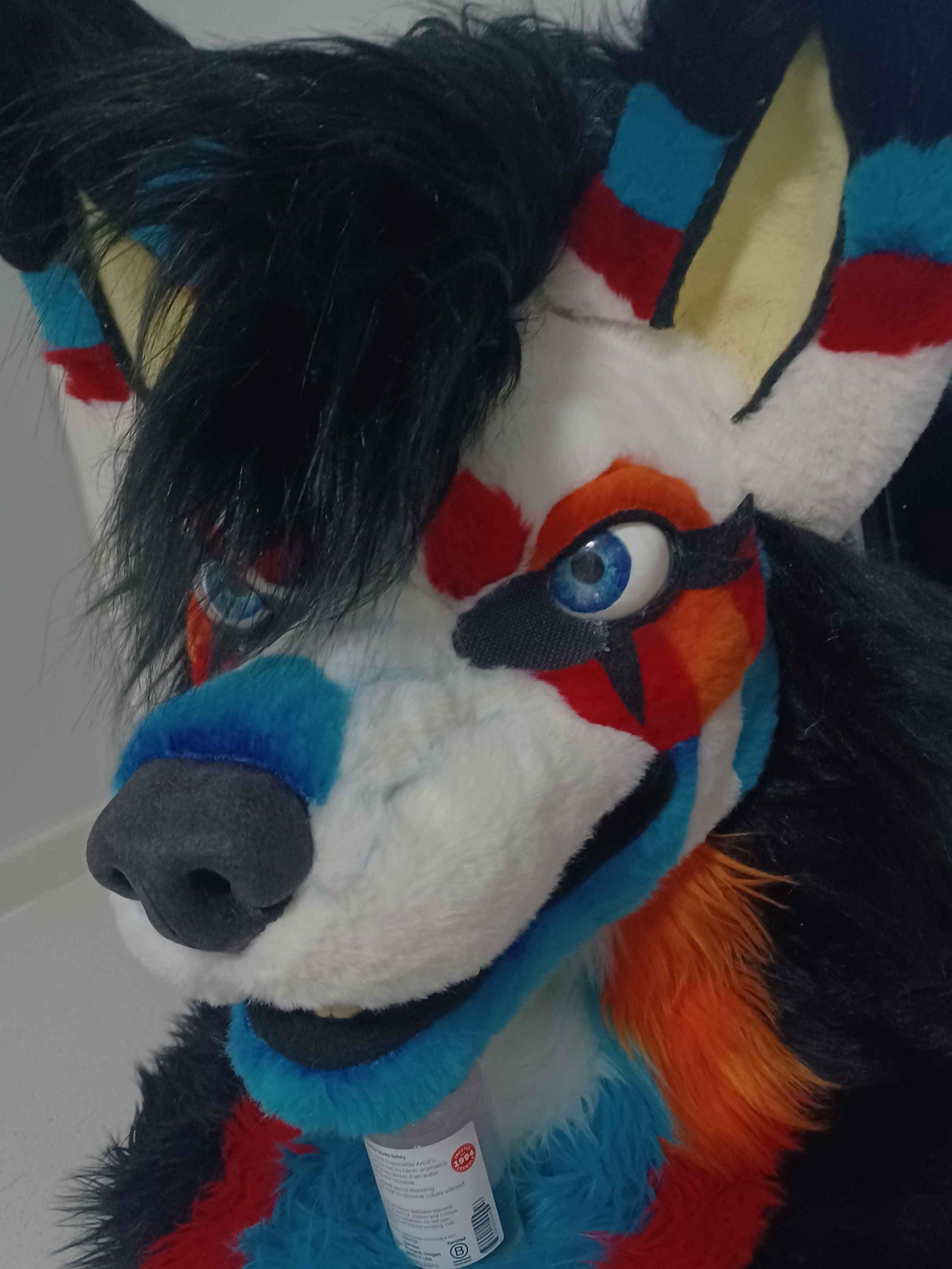 Colorful Hyena Fursuit Head - Etsy