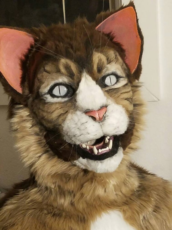 Realistic Tabby Cat Fursuit Head Etsy Israel