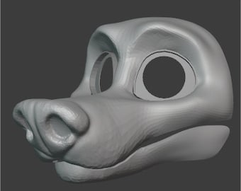 Fursuit Hypertoon Wolf base STL (MASCELLA MOBILE)