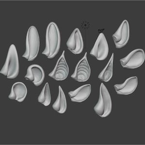 Orecchie Fursuit STL confezione / set da 17