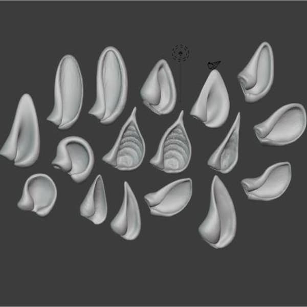 Fursuit-oren STL-pakket / set van 17 inch