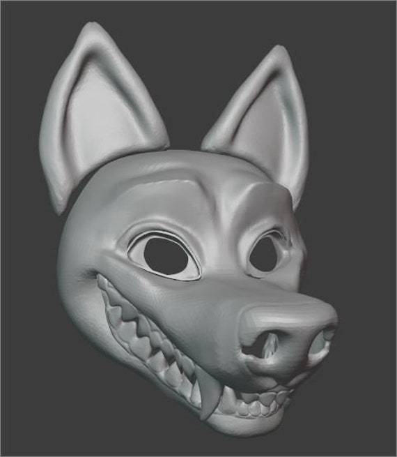 Toothy Smiling Canine STL Fursuit Base Deluxe Pack - Etsy