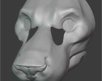 Realistic Lion fursuit base STL HOLLOW