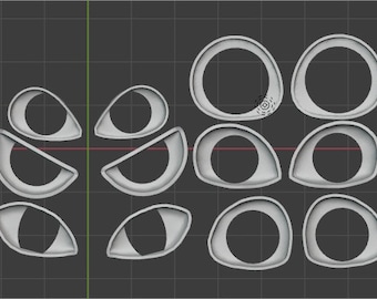 Fursuit eyes STL pack / set of 11
