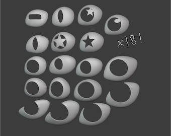 Toony Fursuit Eyes (18 styles!)
