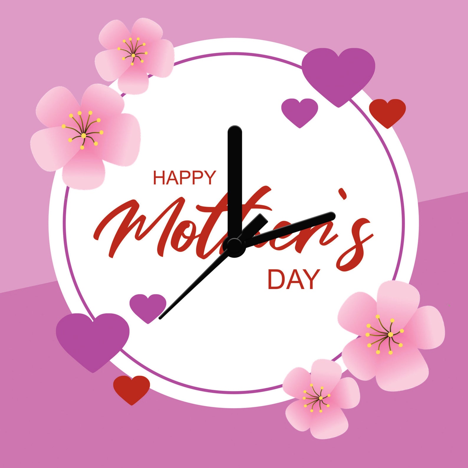 Mothers Day Personalised Wall Clock Etsy