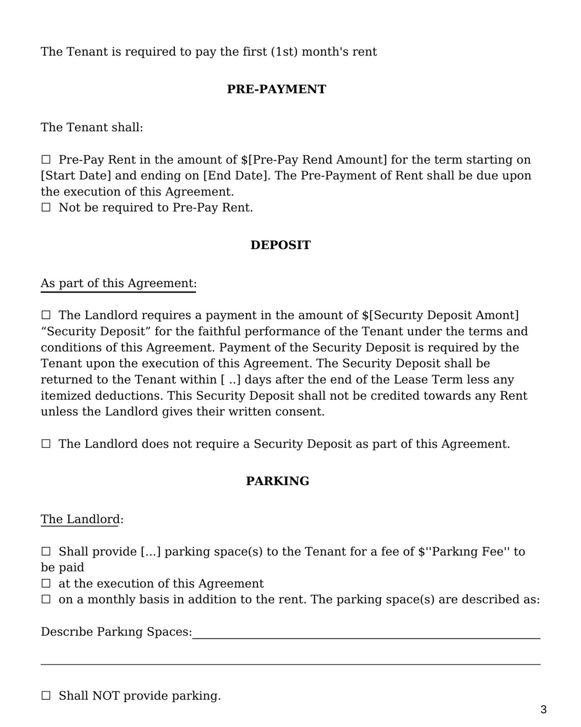 General Residential Lease Agreement (12 Pages), Canva Template, Word ...