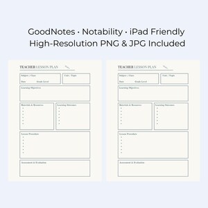 Teacher Lesson Plan Template | Printable Fillable PDF, A4 & US Letter ...