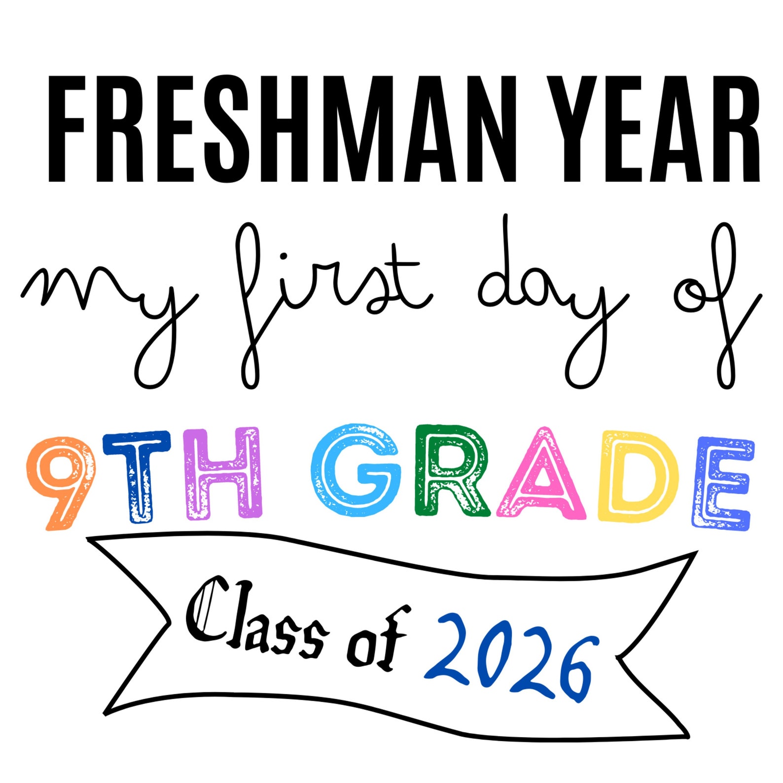 DIY First Day of 9th Grade Sign - Il 1588xN.5152030630 48xx 