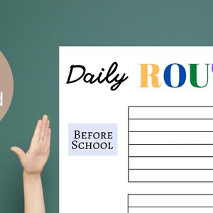 Printable EDITABLE Daily Routine for Kids, Canva Template, Chore Chart ...