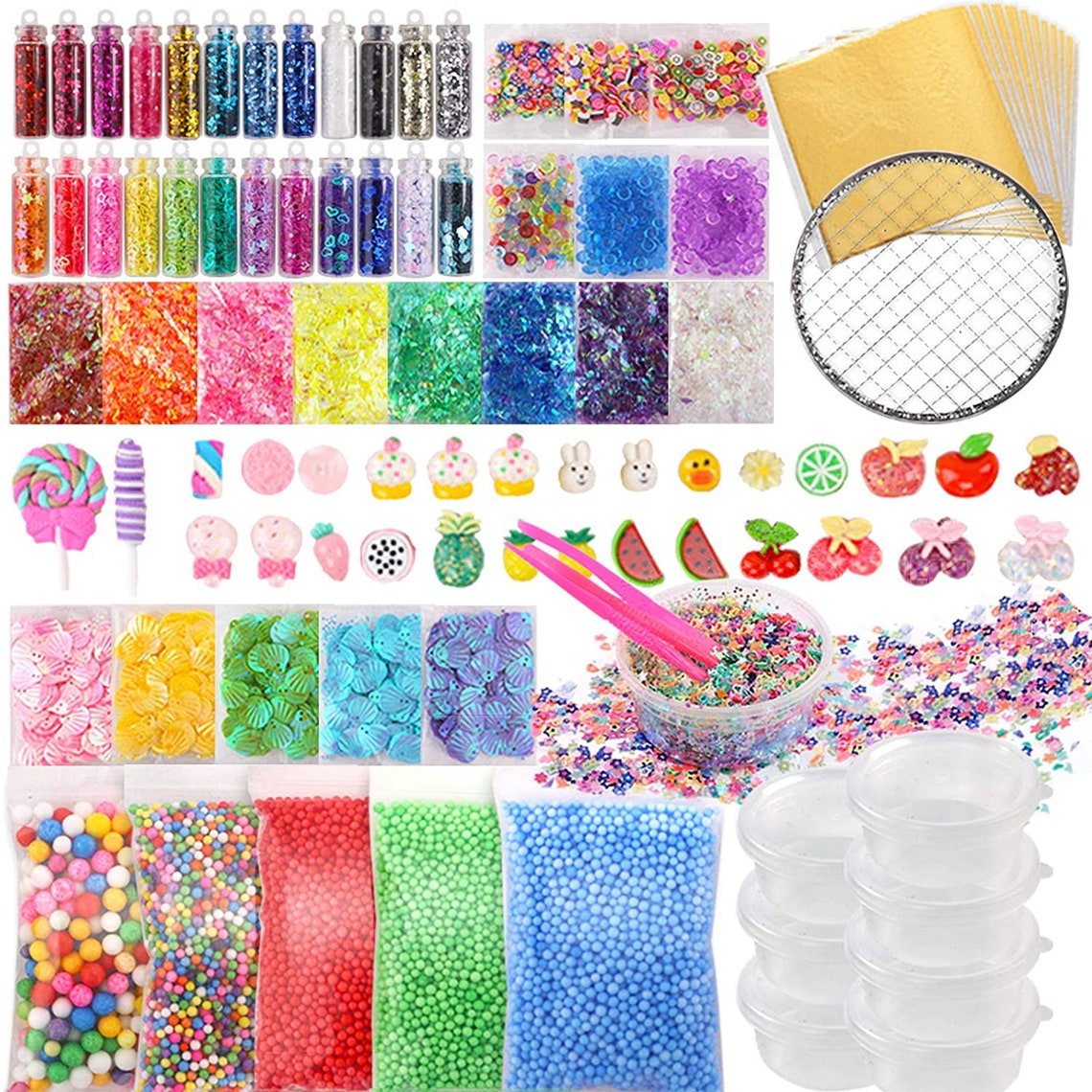 110PCS Slime Supplies Slime Add Ins Slime Making Kit Glitter Etsy