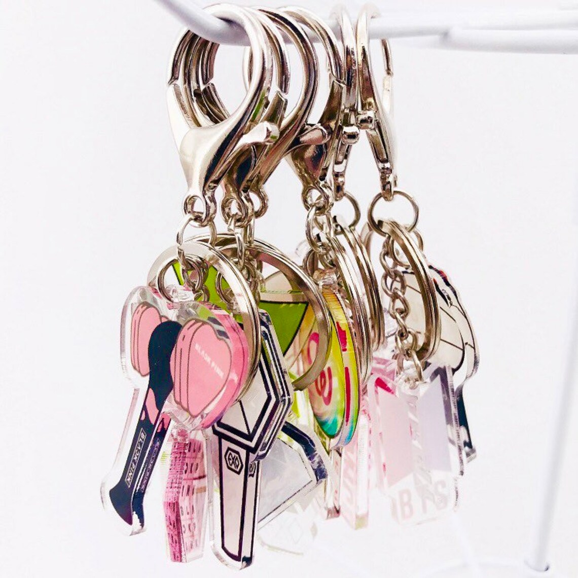 Kpop Lightstick Keyring Keychain NCT Ikon X1 TXT IU Etsy