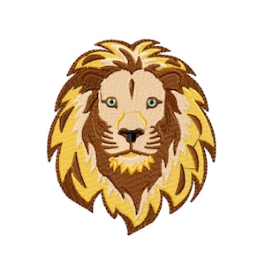 Lion embroidery / Lion embroidery design/Lion design / 4 sizes of embroidery patterns
