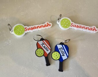 Personalized Pickleball keychain