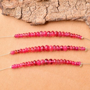 Natural Red Spinel, Smooth Beads, Red Spinel Beads, Demi Strand, Jewellery Making, Gemstone Supply Tool, Spinel, Jewelry Making Stone, Gift