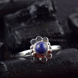 Lapis Lazuli Ring, 925 Sterling Silver, Blue Lapis Ring, Lapis Lazuli Ring, Gemstone Ring, Blue Lapis Silver Ring, Statement Ring, Gift Her