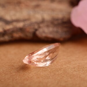 Natural peach morganite birthstone jewelry making stone