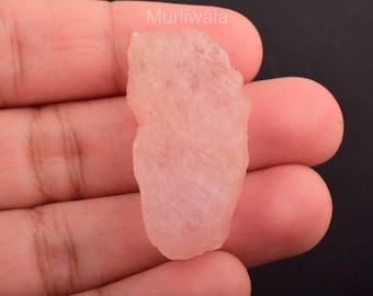 Raw Morganite 43.25ct, Natural Untreated Pink Morganite, Uncut Rough Stone 17x35mm, Jewelry Making Gemstone, Wire Wrap DIY Crystal