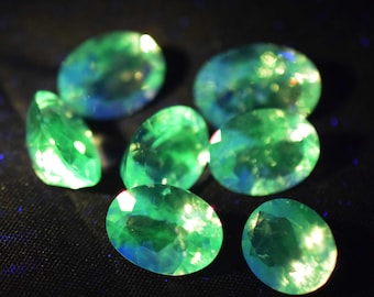 Natural Hyalite Opal Oval Cut • UV Reactive Water Opal • Color Change Gemstone for Rings & Pendants • Wholesale Jewelry Making Supply