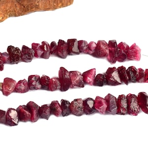 Natural Raw Dark Red Spinel, Drilled Raw Red Spinel, Uncut Shape for Jewellery Making, Gemstone Supply Tool, Spinel, Jewelry Making Stone