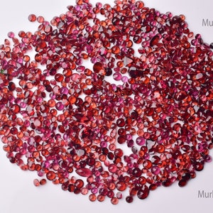 mix shape and size lot garnet faceted gemstone pieces/ loose gemstone wholesale price garnet lot/ deep red garnet bulk lot