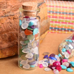 Multi Gemstone Pear Shape, Mix Gemstone, Wholesale Gemstone, Jewelry Making, Gemstone Supply Tool, Healing Gemstone In Wishing Bottle, Gift