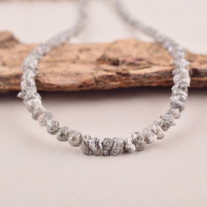 100% Natural Grey Diamond Uncut Beads 2-3 mm AAA+ Raw Diamond Beads Rough Diamond Nuggets Beads Strands For Personalized Handmade Gift