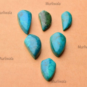 Natural Chrysocolla Gemstone, Oval Shape, Loose Stone, Jewelry Making Stone, Cabochon Lot, Craft Supply, Crystal, Healing Crystals, Gift