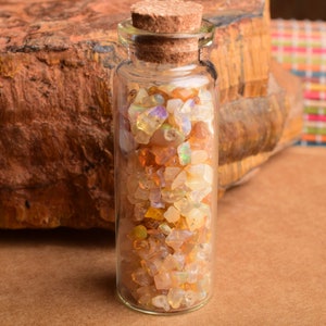 Fire Opal Uncut Chips, Wholesale Raw Gemstone, Uncut Shape for Jewelry Making, Gemstone Supply Tool, Healing Gemstone In The Wishing Bottle