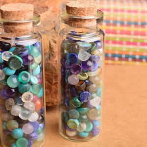 Multi Gemstone Round Shape, Mix Gemstone, Wholesale Gemstone, Jewelry Making, Gemstone Supply Tool, Healing Gemstone In Wishing Bottle, Gift